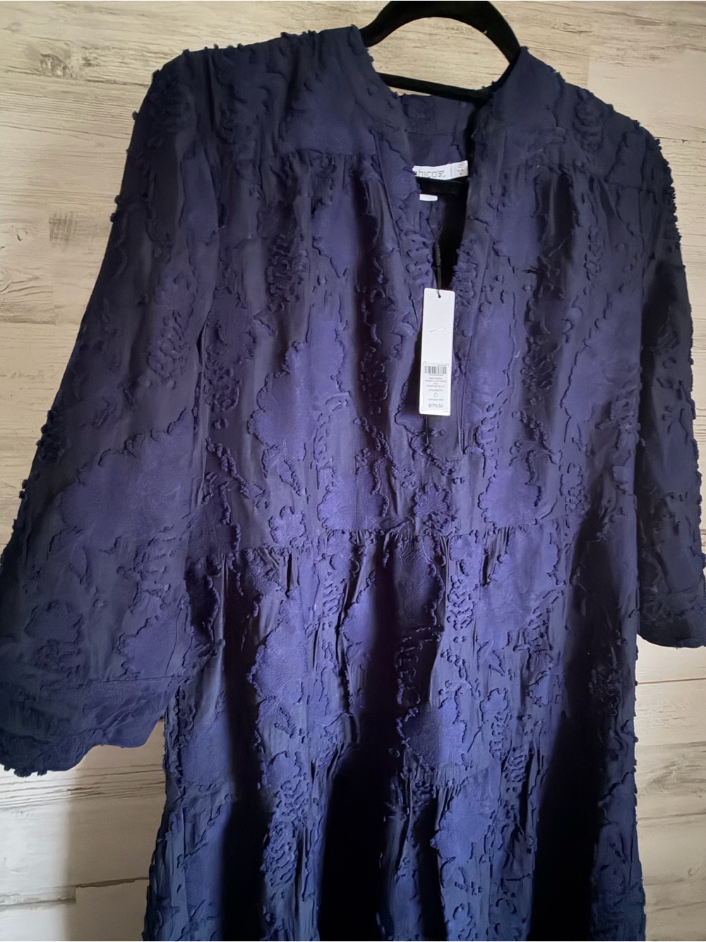 Chico's Navy Lace Maxi Dress with V-Neck - Picture 6 of 6